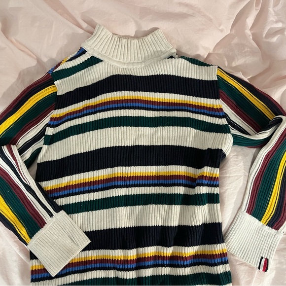 Vintage Tommy Hilfiger Striped Turtleneck Sweater - Picture 2 of 3